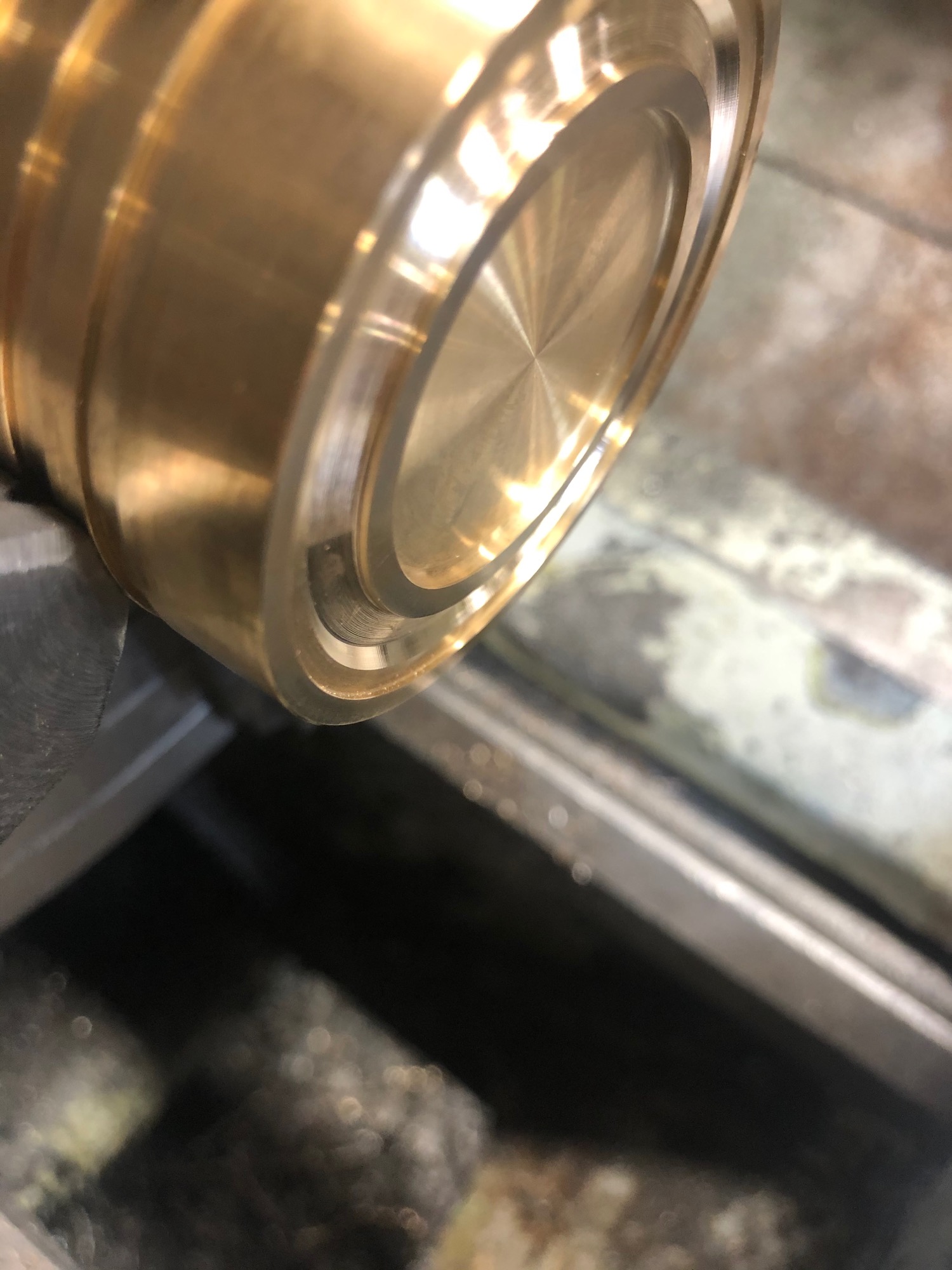 A close view of precision repair machining